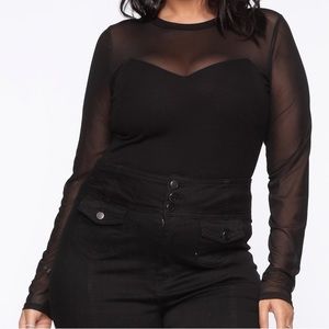 NWT Fashion Nova mesh top